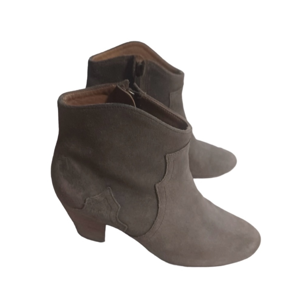Isabel Marant Dicker Tan Western Ankle Boots, 37